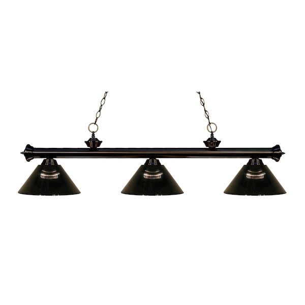 Z-Lite Riviera 3 Light Billiard Light, Bronze & Smoke 200-3BRZ-ARS - main